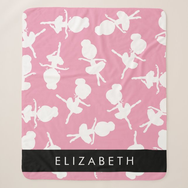 Couverture Sherpa Ballerina Motif, Filles de ballet, Danse, Votre No (Devant)