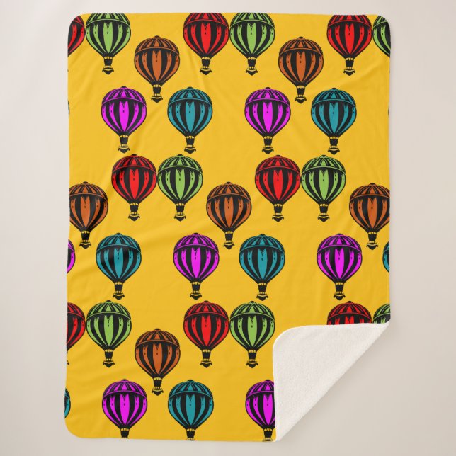 Couverture Sherpa Balloon à air chaud avec modèle (Devant)