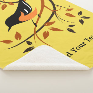 Couverture Sherpa Baltimore Oriole Nature Sherpa Blanket