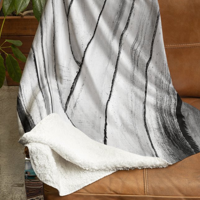 Couverture Sherpa Banana Tree Bark Blanket - Cosy Monochrome (Créateur téléchargé)