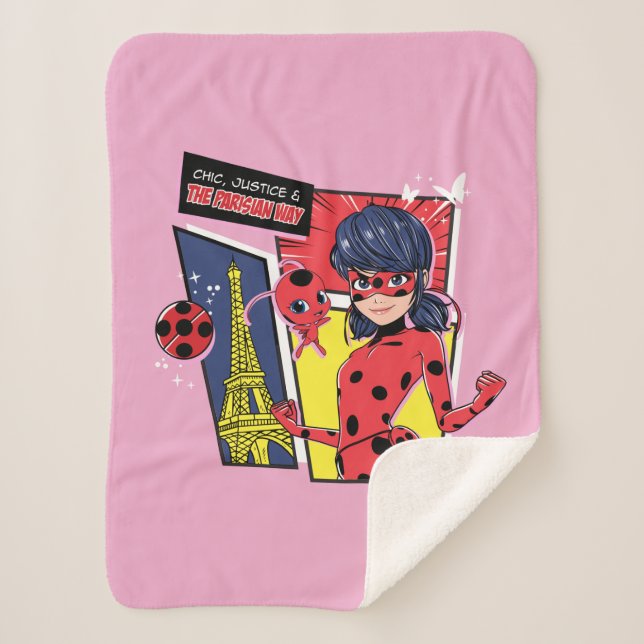 Couverture Sherpa Bande dessinée Miraculaire Ladybug Parisienne (Devant)