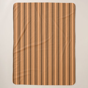 Couverture Sherpa Bandes de bonbons marron rétro des années 1970