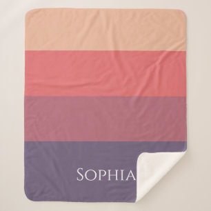 Couverture Sherpa Bandes de couleur automne -