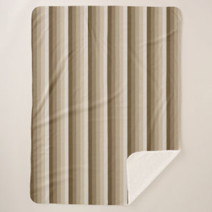Couverture Sherpa Bandes d'ombre Brown