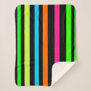 Couverture Sherpa Bandes néon