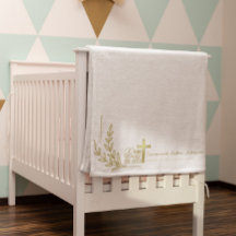 Baptême de bébé personnalisé Gold Cross Floral