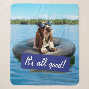 Couverture Sherpa Basset Hound dans les lunettes de soleil