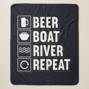 Couverture Sherpa Bateau de bière et de boire papa Anniversaire