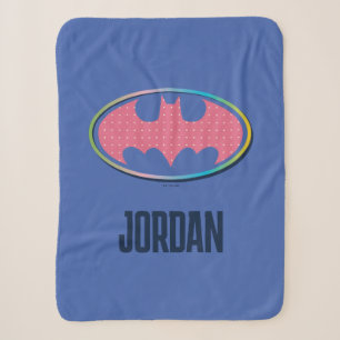 Couverture Sherpa Batman Logo Pink Polka Dot