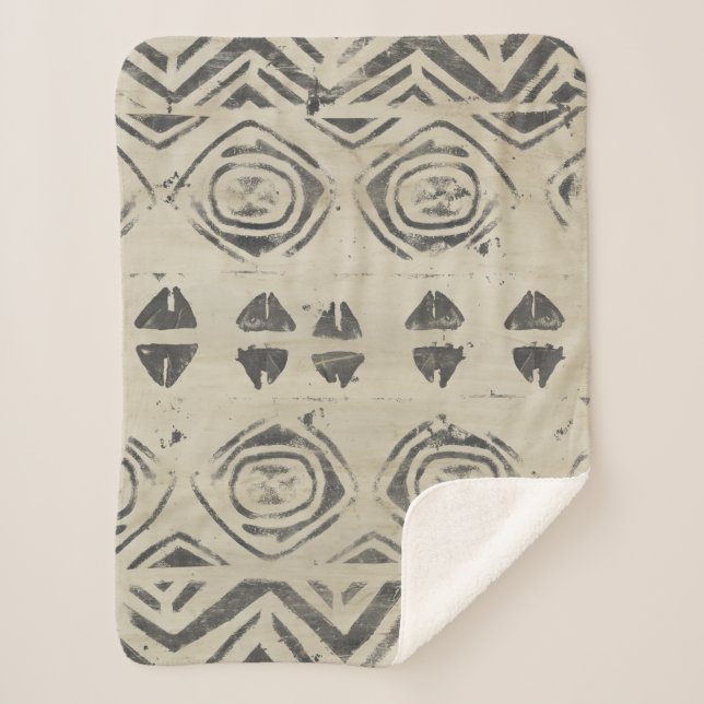 Couverture Sherpa Bazar motif - Formes arrondies et géométriques (Devant)