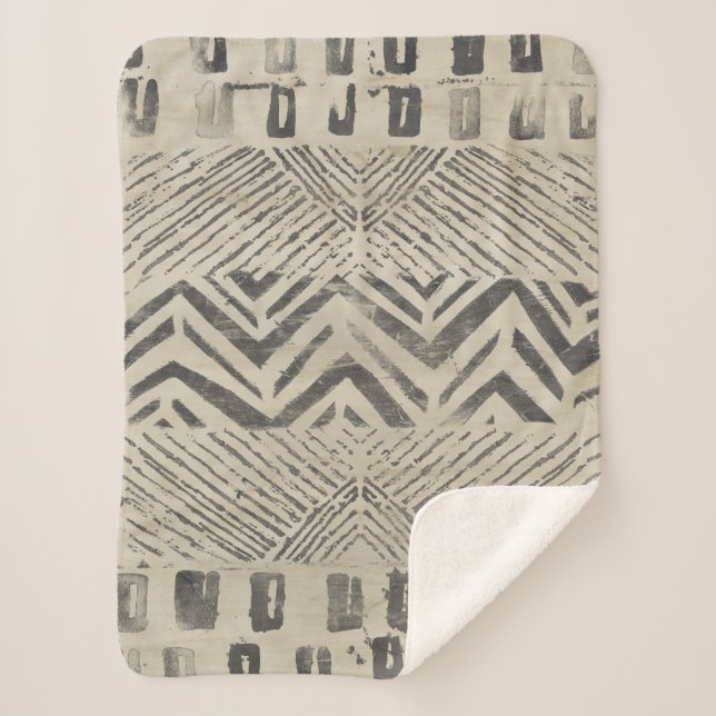Couverture Sherpa Bazar motif - Formes géométriques (Devant)