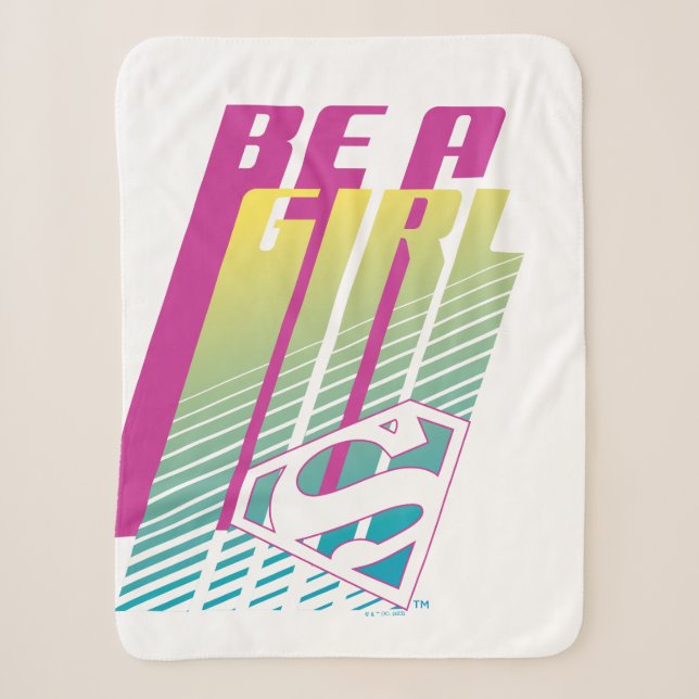 Couverture Sherpa "Be A Girl" Supergirl Graphic (Devant)