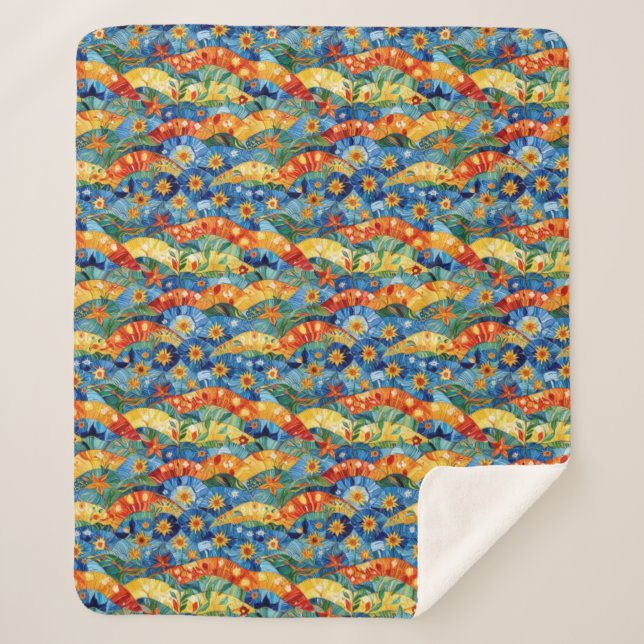 Couverture Sherpa Beau design Abstrait sans couture Motif (Devant)