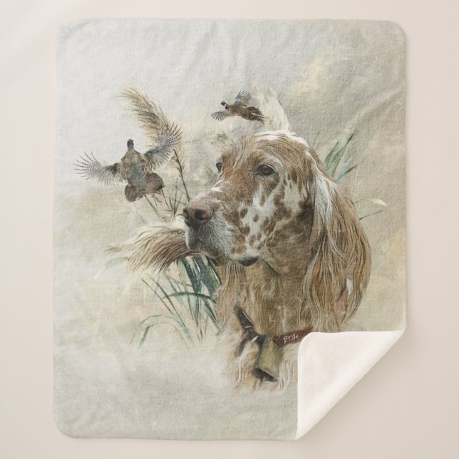 Couverture Sherpa Beau plateau avec faisans, Art (Devant)