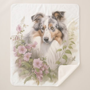 Couverture Sherpa Beau plateau bleu Merle