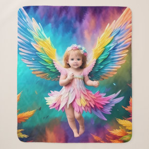 Couverture Sherpa Bébé Bébé Ange ailes Art-38424