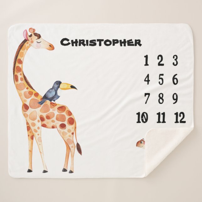 Couverture Sherpa Bébé de la légende des animaux africains (Devant (Horizontal))