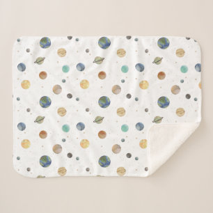 Couverture Sherpa Bébé de système solaire