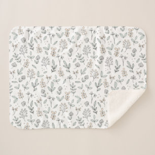 Couverture Sherpa Bébé floral sensible