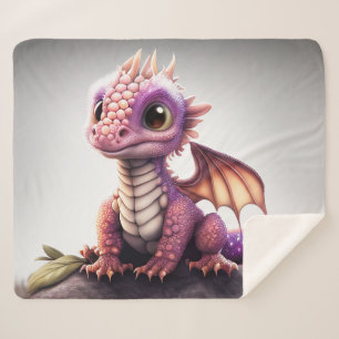 Couverture Sherpa Bébé mignon Dragon