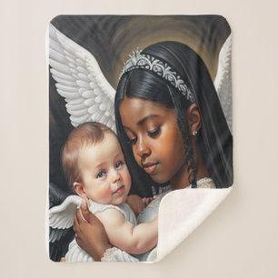 Couverture Sherpa bébés anges
