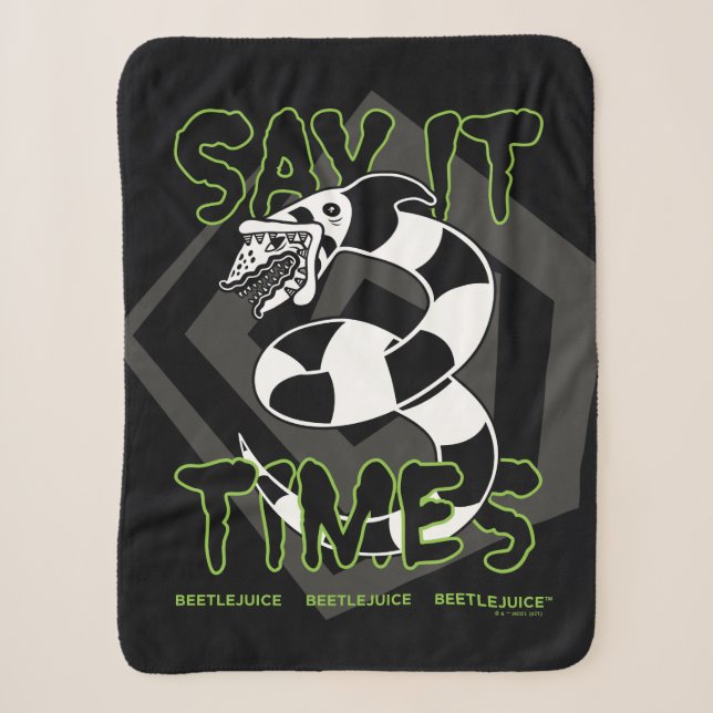 Couverture Sherpa Beetlejuice | Say It 3 Times (Devant)