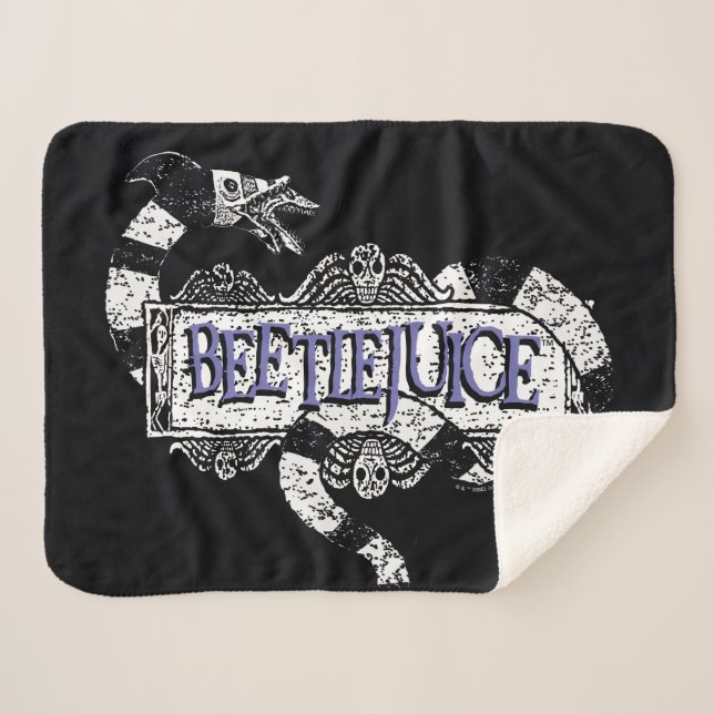 Couverture Sherpa Beetlejus | Vapeur de sable enroulé sur le logo Be (Devant (Horizontal))