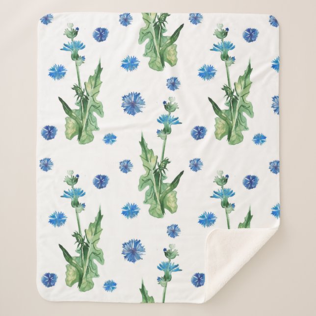 Couverture Sherpa Belle aquarelle motif (Devant)
