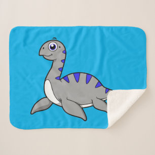 Couverture Sherpa Belle Illustration D'Un Monstre Loch Ness.