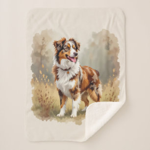 Couverture Sherpa Berger Australien Red Merle Aussie