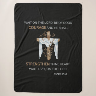 Couverture Sherpa Bible Verse Écriture Psaume 27:14 KJV