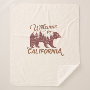 Couverture Sherpa Bienvenue à l'ours de Californie