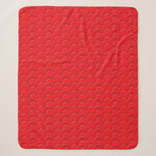 Couverture Sherpa Big Red Hearts motif Love Valentine's day