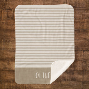 Couverture Sherpa Biges Nom de la bande Monogramme   Ferme