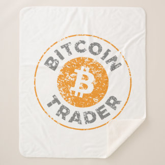 Couverture Sherpa Bitcoin Trader Grunge Texte Cercle Plan Blanc