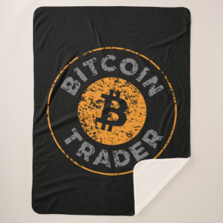 Couverture Sherpa Bitcoin Trader Grunge Texte Cercle Plan Noir