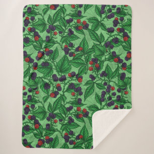 Couverture Sherpa Blackberry en vert