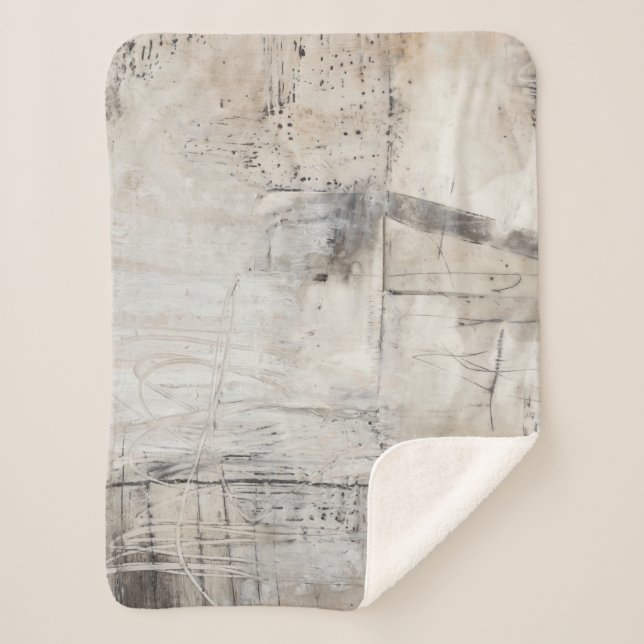 Couverture Sherpa Blanc noir et bronze (Devant)