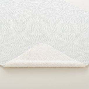 Couverture Sherpa Blanc solide texturé.