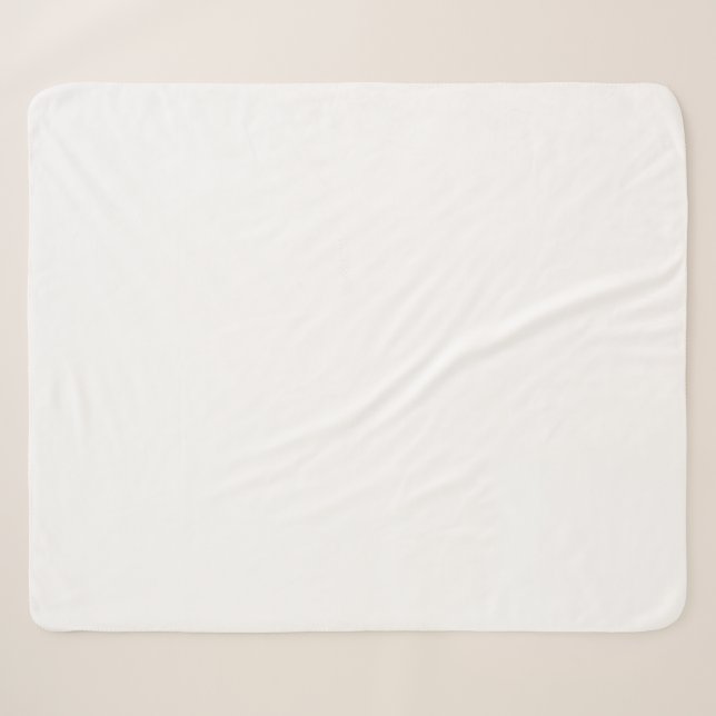 Couverture Sherpa Blanc Uni (Devant (Horizontal))