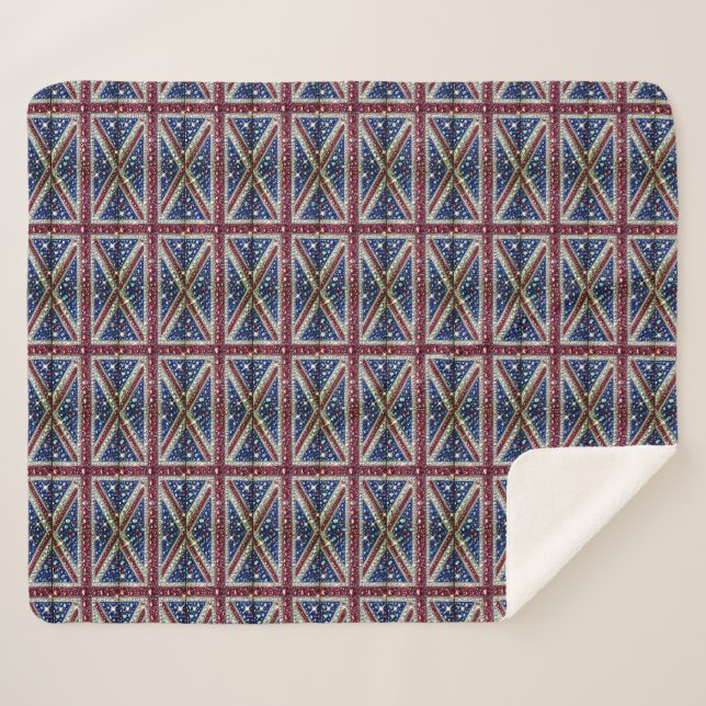 Couverture Sherpa Blanche Sherpa aux couleurs britanniques (Devant (Horizontal))