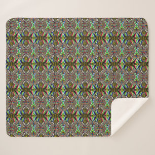 Couverture Sherpa Blanche Sherpa aux couleurs sud-africaines