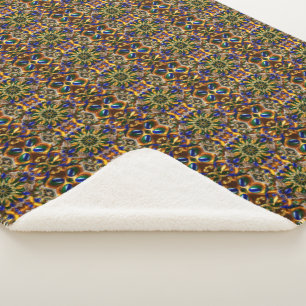 Couverture Sherpa Blanche Sherpa avec design couleur Brésil