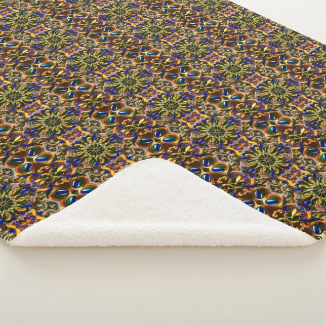 Couverture Sherpa Blanche Sherpa avec design couleur Brésil (3/4)