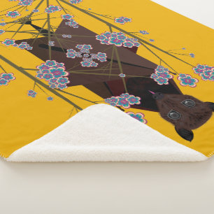 Couverture Sherpa Blanche Sherpa de moutarde de renard volant (3 tai