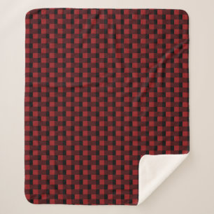 Couverture Sherpa Blanche Sherpa noire et rouge