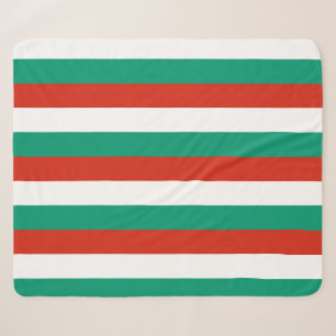 Couverture Sherpa Blanche Sherpa patriotique avec drapeau de la Bulg