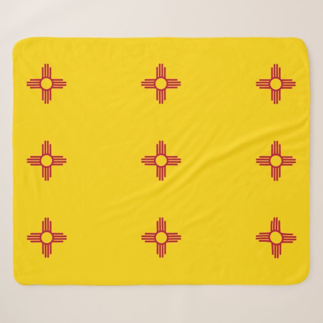 Couverture Sherpa Blanche Sherpa patriotique avec drapeau du Nouveau (Devant (Horizontal))