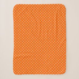 Couverture Sherpa Blanche Sherpa Pois orange