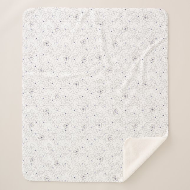 Couverture Sherpa Blanche Sherpa Taupe à la main (Devant)